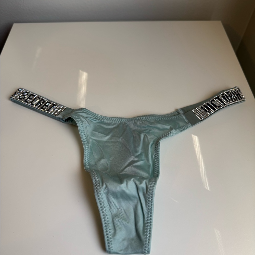 Rhinestone Shine Strap Thong